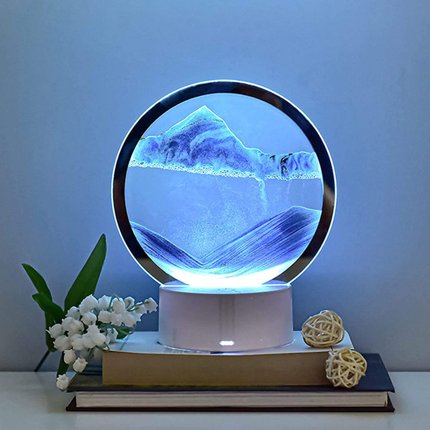 Creative Quicksand Lamp Tabletop Decoration Dynamic Hourglass Painting Gift 3D Night Light Decompression Desk Lamp Bedroom - The Grace