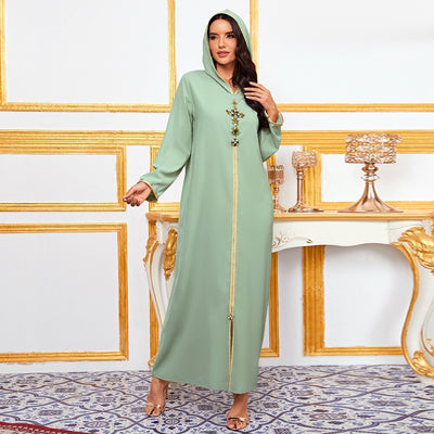 Caftan Marocain Abaya Dubai Turkey Islam Kaftan Muslim Hijab Dress African Dresses For Women Robe Arabe Musulman Djellaba Femme - The Grace