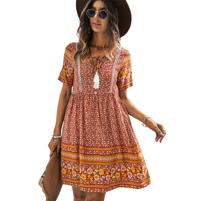 Fashion Women's Wear Amazon Print Dress Bohemian Style - The Grace