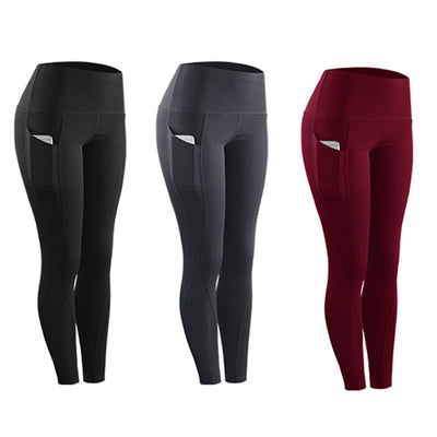 Women Compression Skinny Fitness Leggings Women Stretch Sportswear Casual Leggings Pants with Pocket - The Grace