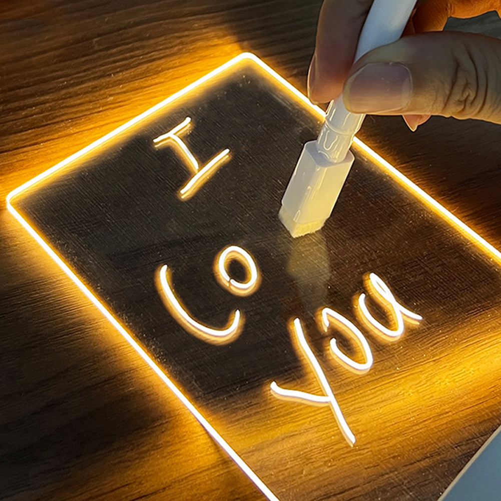 Creative Note Board Creative Led Night Light USB Message Board Holiday Light With Pen Gift For Children Girlfriend Decoration Night Lamp - The Grace