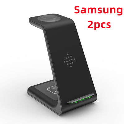 3 In 1 Fast Charging Station Wireless Charger Stand Wireless Quick Charge Dock For Phone Holder - The Grace