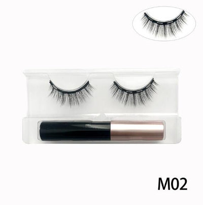 3D Mink Magnetic Eyelashes Waterproof Lasting Magnetic Eyeliner Magnet Mink Eyelashes Makeup Extension False Eyelashes - The Grace