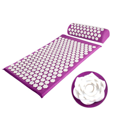 Massager Cushion Acupuncture Sets Relieve Stress Back Pain Acupressure Mat/Pillow Massage Mat Rose Spike Massage and Relaxation - The Grace