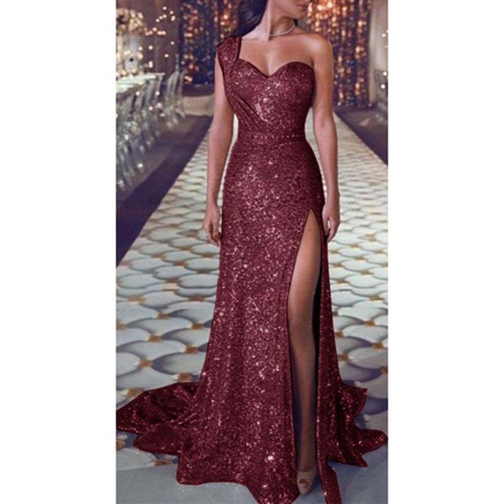 Women Sequin Dress Prom women Sexy Party Gold Sundress Ladies V Neck Dress Abiye Gece Elbisesi