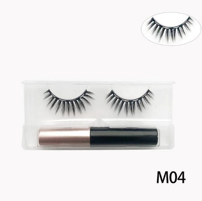 3D Mink Magnetic Eyelashes Waterproof Lasting Magnetic Eyeliner Magnet Mink Eyelashes Makeup Extension False Eyelashes - The Grace