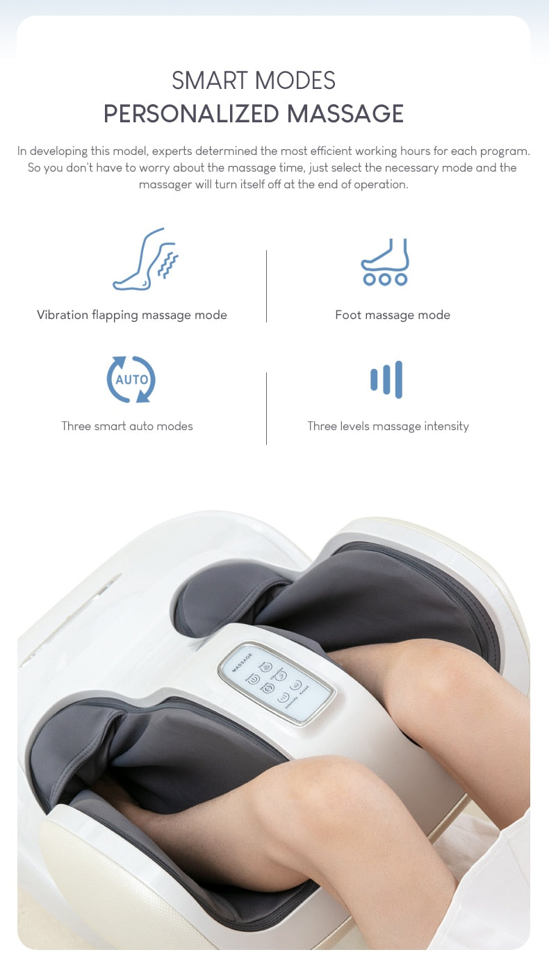 MARESE Electric Calf and Foot Massage Machine Vibration Shiatsu Air Compression Heat Rolling Kneading Leg Beauty Massager K16 - The Grace