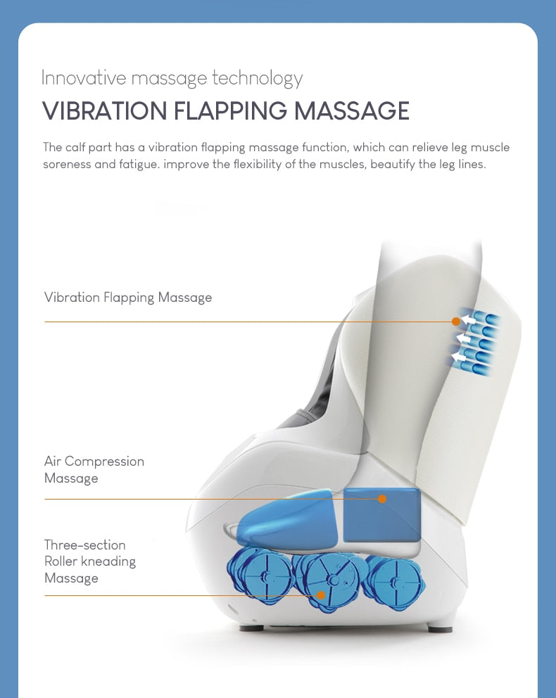 MARESE Electric Calf and Foot Massage Machine Vibration Shiatsu Air Compression Heat Rolling Kneading Leg Beauty Massager K16 - The Grace