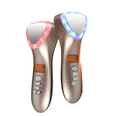 Ultrasonic Cryotherapy LED Hot Cold Hammer Facial Lifting Vibration Massager Face Body Spa Import Export Ion Beauty Equipment - The Grace