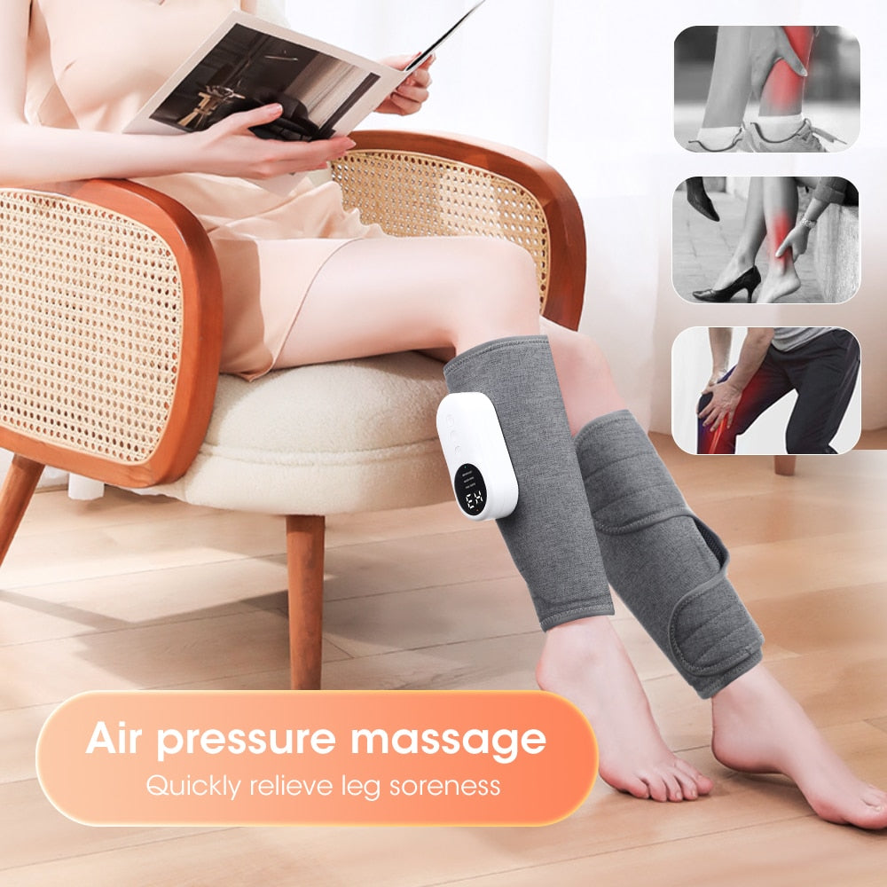 Smart Leg Massage 3 Modes Vibration Leg Air Compression Massager Wireless Electric Air Compress Foot Air Pressure Massage - The Grace