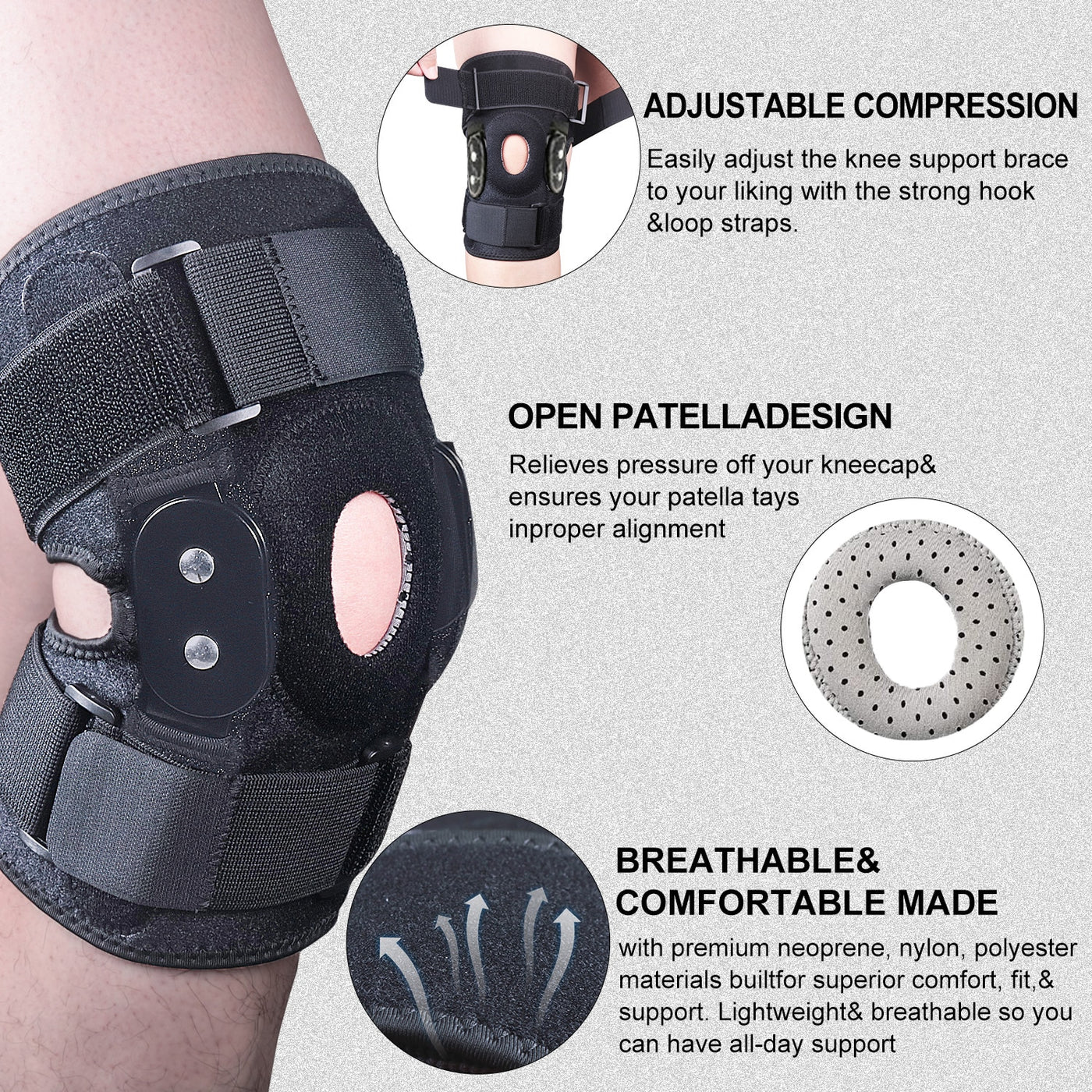 Adjustable Hinged Knee Brace - The Grace