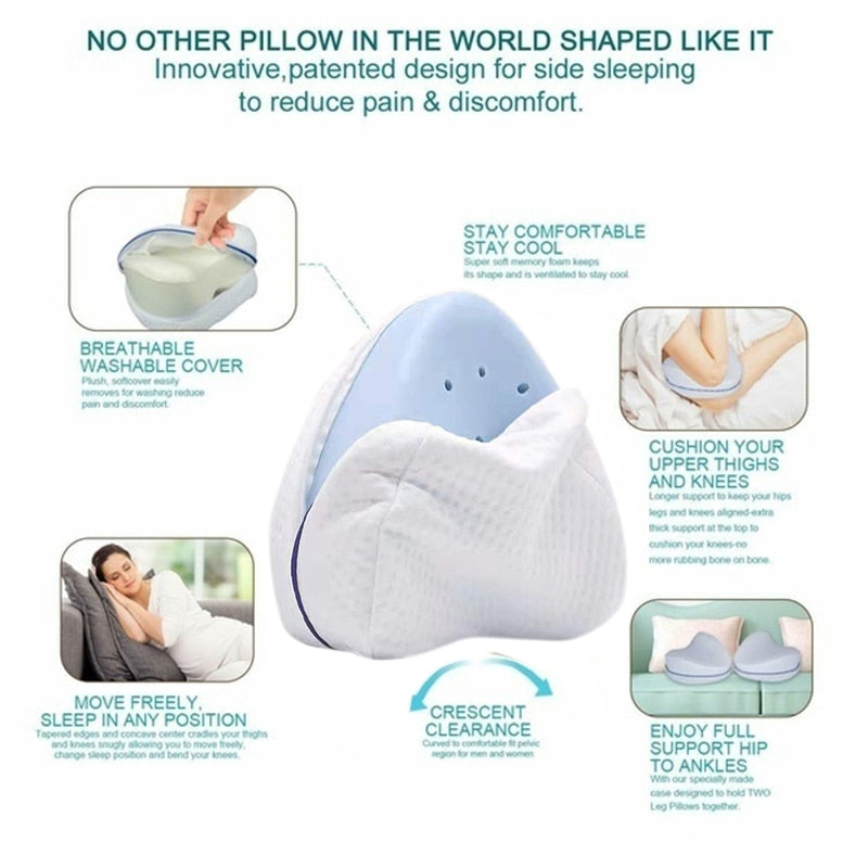 Back Hip Body Joint Pain Relief Thigh Leg Pad Cushion Home Memory Foam Memory Cotton Leg Pillow Sleeping Orthopedic Sciatica - The Grace