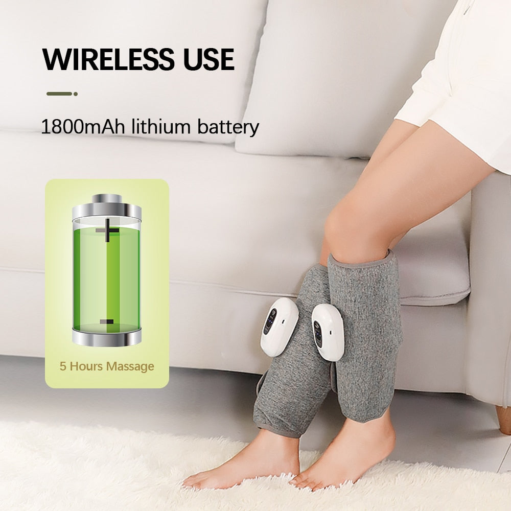 Smart Leg Massage 3 Modes Vibration Leg Air Compression Massager Wireless Electric Air Compress Foot Air Pressure Massage - The Grace