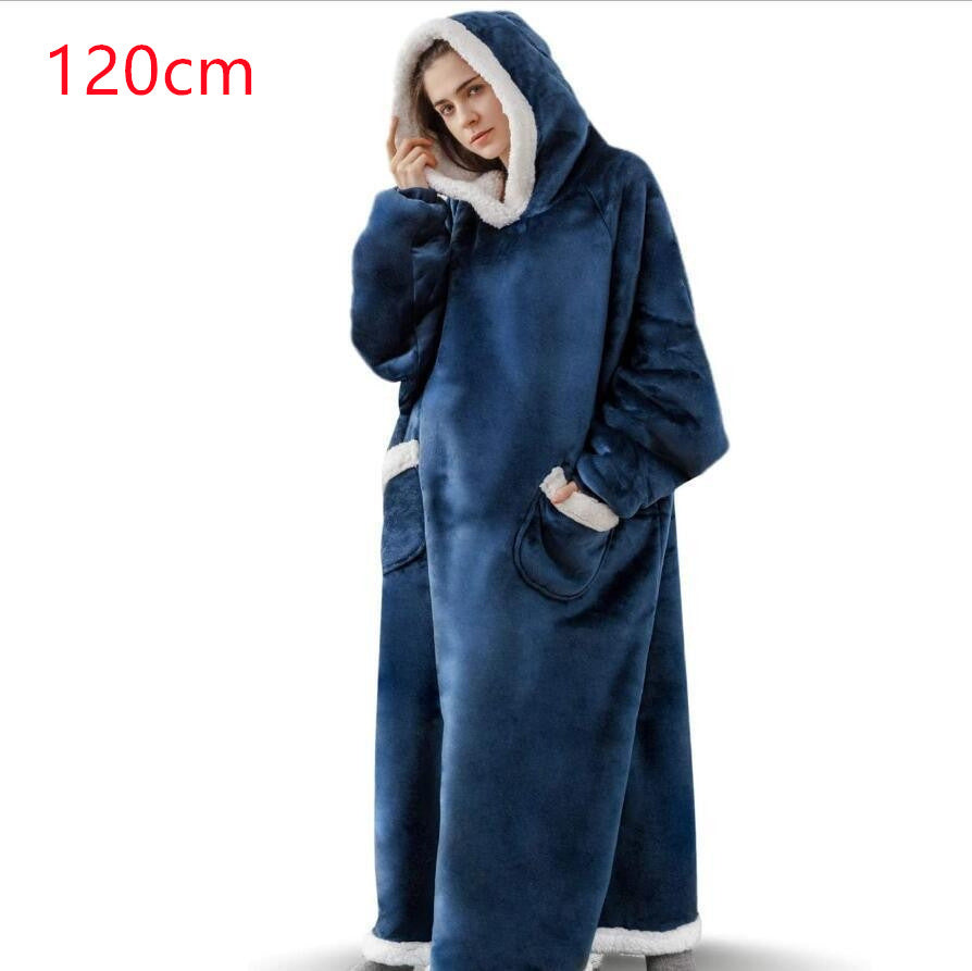 Winter TV Hoodie Blanket Winter Warm Home Clothes Women Men Oversized Pullover With Pockets - The Grace