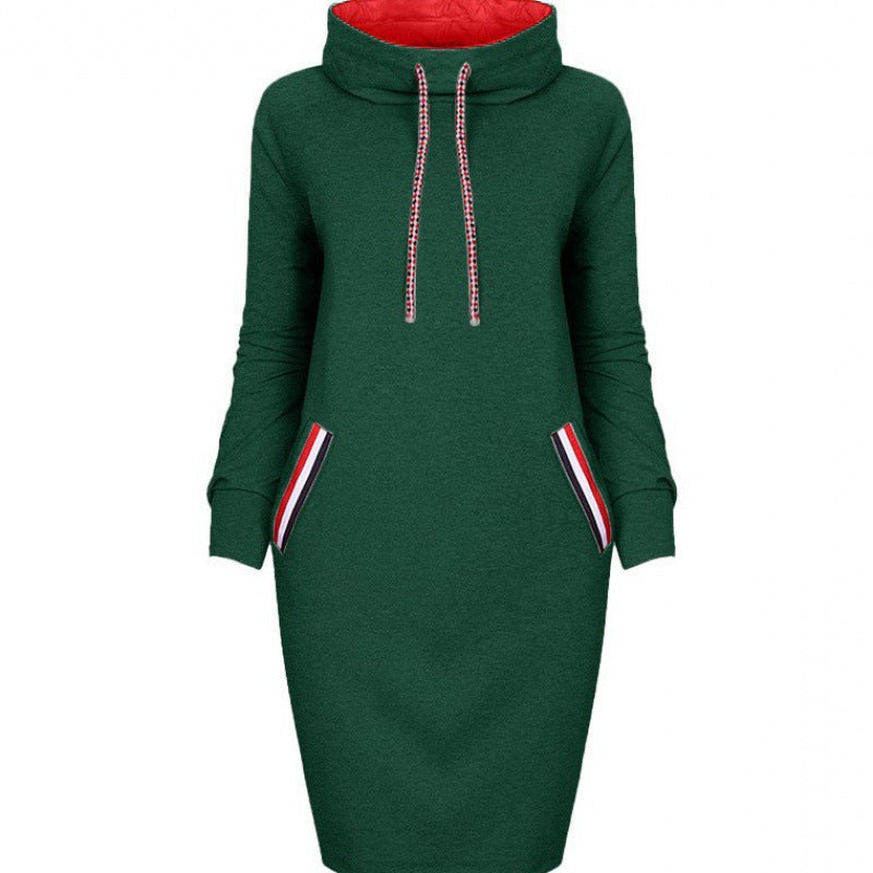 Autumn winter dress Long sleeve vestidos Casual party dresses vestido de festa women dress plus size High collar robe femme - The Grace