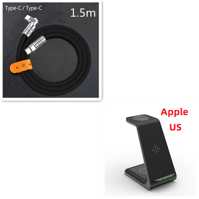 3 In 1 Fast Charging Station Wireless Charger Stand Wireless Quick Charge Dock For Phone Holder - The Grace