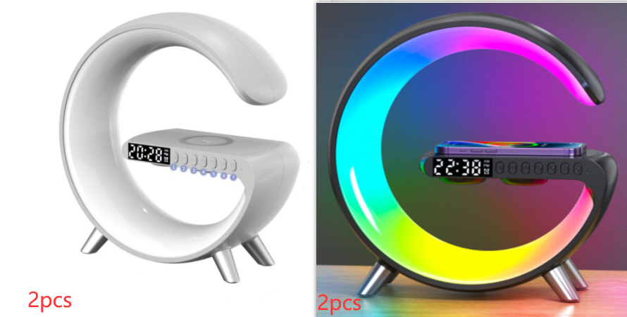 2023 New Intelligent LED Lamp Bluetooth Speake Wireless Charger Atmosphere Lamp App Control For Bedroom Home Decor - The Grace