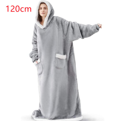 Winter TV Hoodie Blanket Winter Warm Home Clothes Women Men Oversized Pullover With Pockets - The Grace