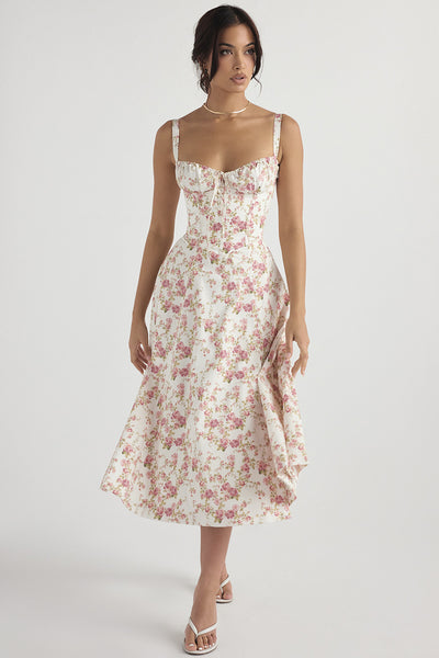 New Women's Floral Print Dress With Straps - The Grace