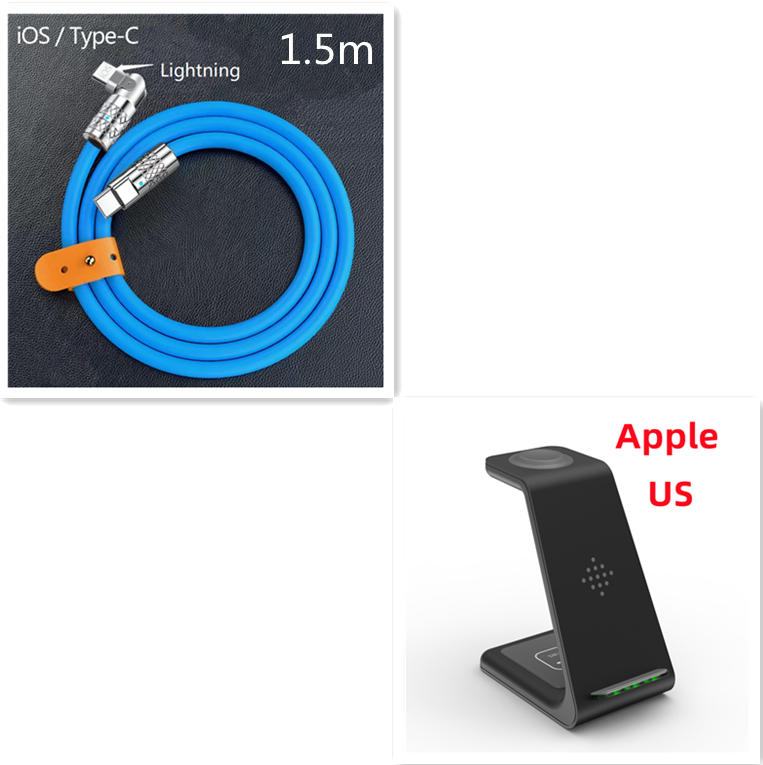 3 In 1 Fast Charging Station Wireless Charger Stand Wireless Quick Charge Dock For Phone Holder - The Grace