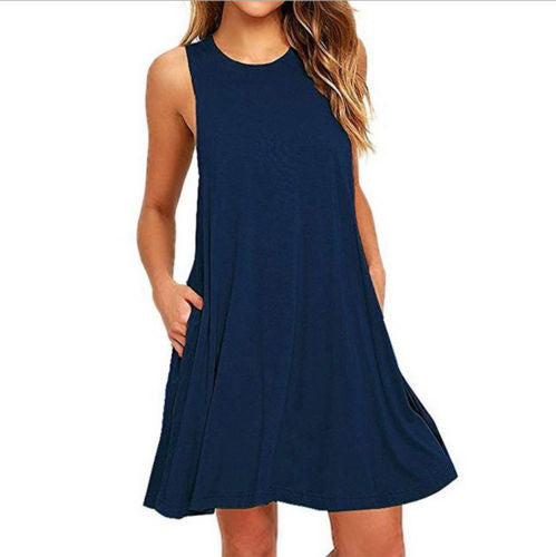 Summer Women Casual Pocket Dress Ladies T Shirt Dresses - The Grace