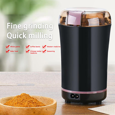 Portable Electric Coffee Bean Grinder Mill Kitchen Tool Herbs Salt Pepper Spices Nuts Grains Mini Medicine Flour Powder Crusher - The Grace