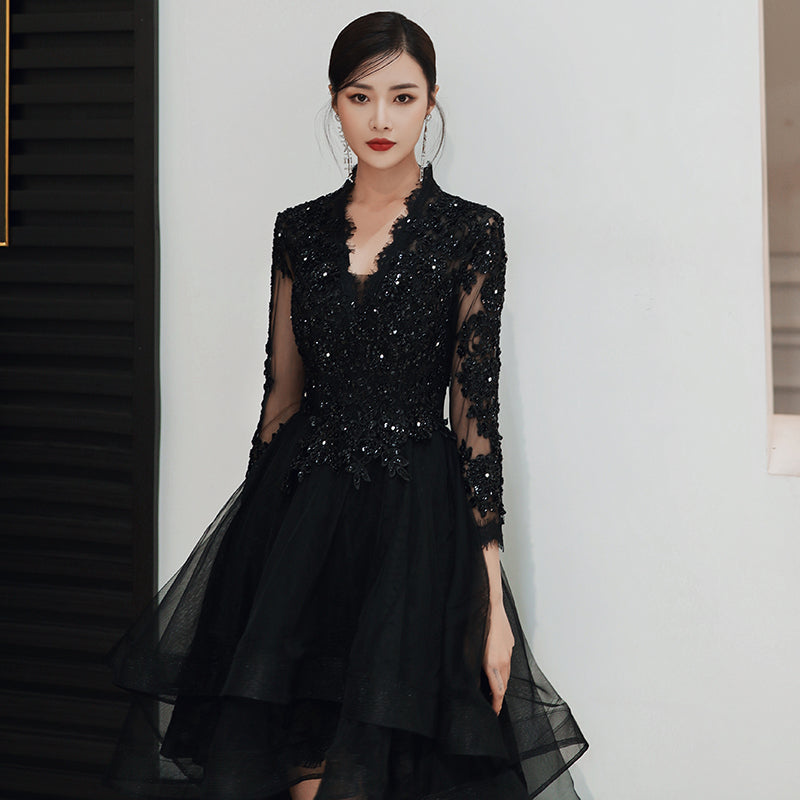 Black Evening Dress Feminine And Luxurious - The Grace