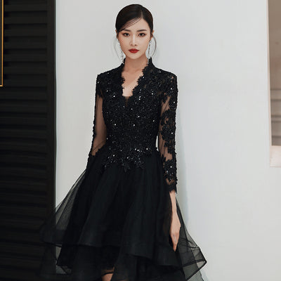 Black Evening Dress Feminine And Luxurious - The Grace